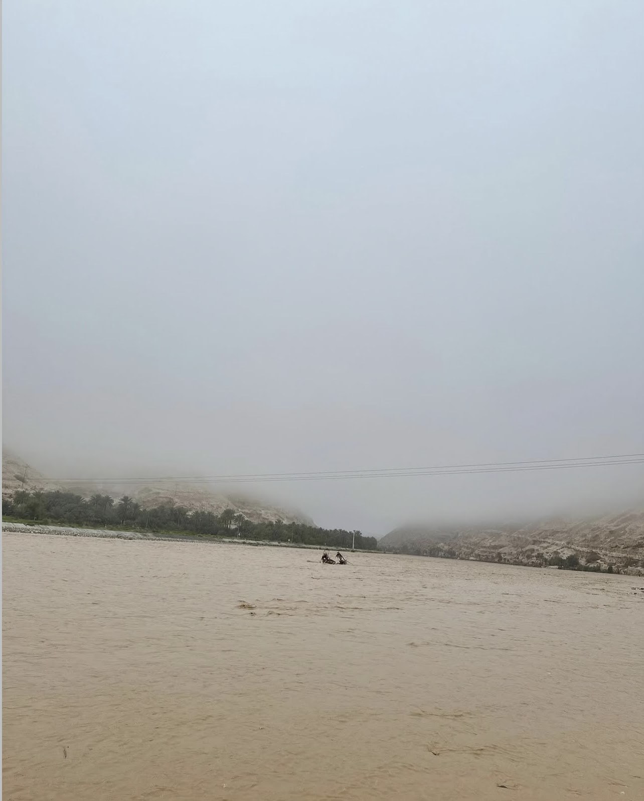 مياه الوادي بعد المطر